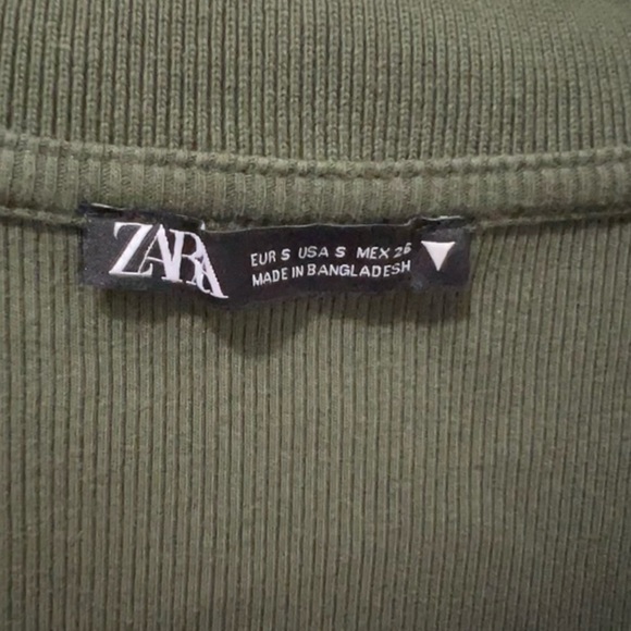 ZARA Ribbed Collared Crop Top - Picture 4 of 4